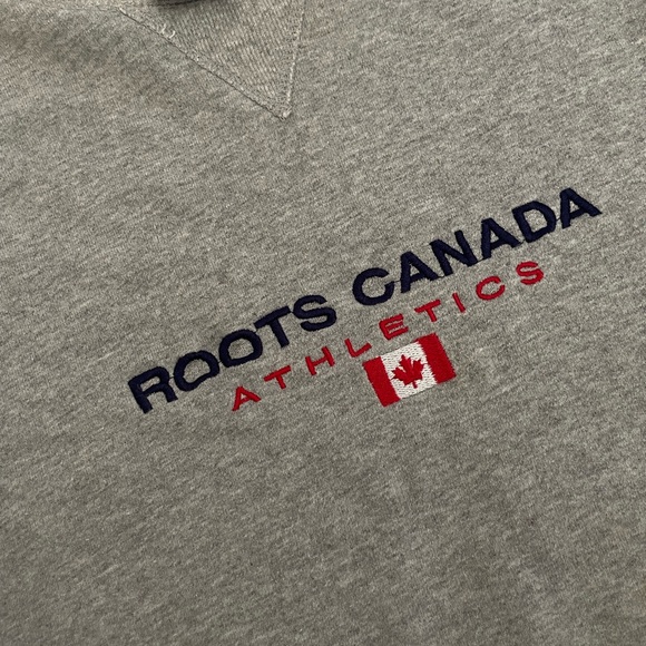 grey vintage roots athletics crewneck - Picture 2 of 3